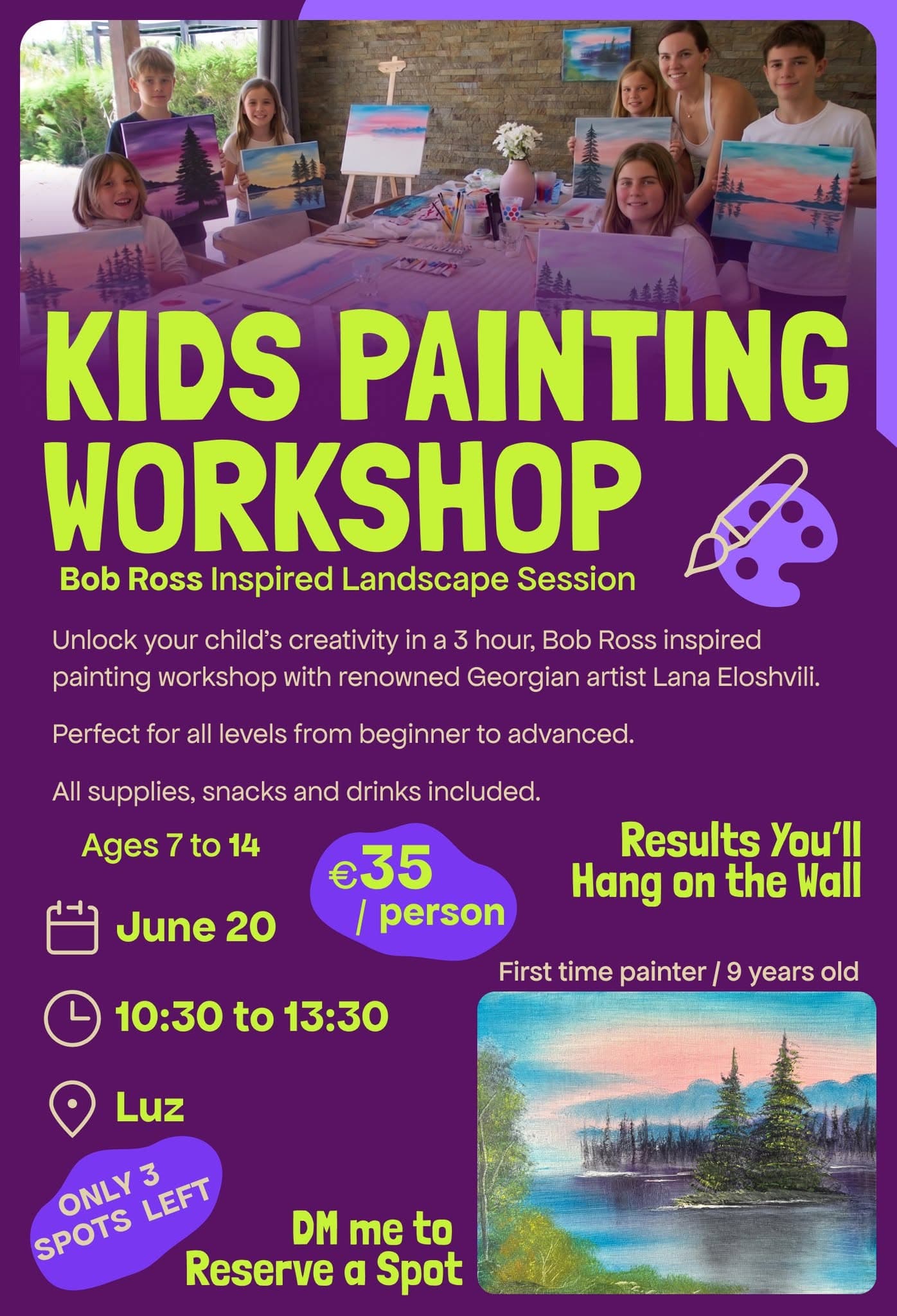 Flyer for Kids Painting Workshop