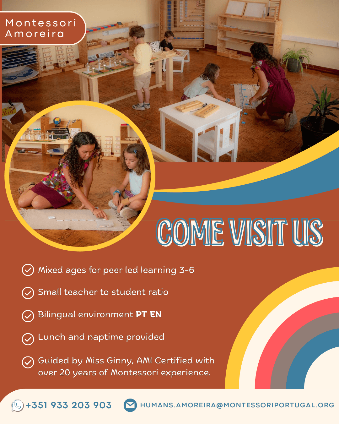 Flyer for Montessori ages 3-6